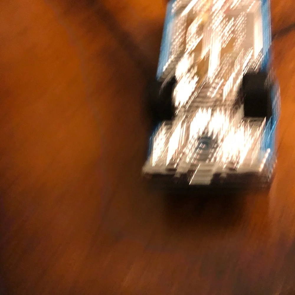 Blue Kids Toy Car with Black Racing Stripe